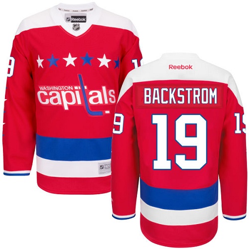 NHL Washington Capitals Trikot #19 Nicklas Backstrom Authentic Rot Reebok 3rd